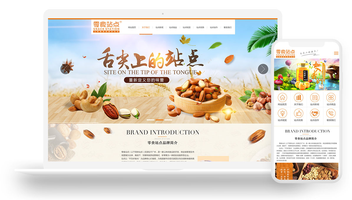品牌网站设计案例-零食站点(图1)